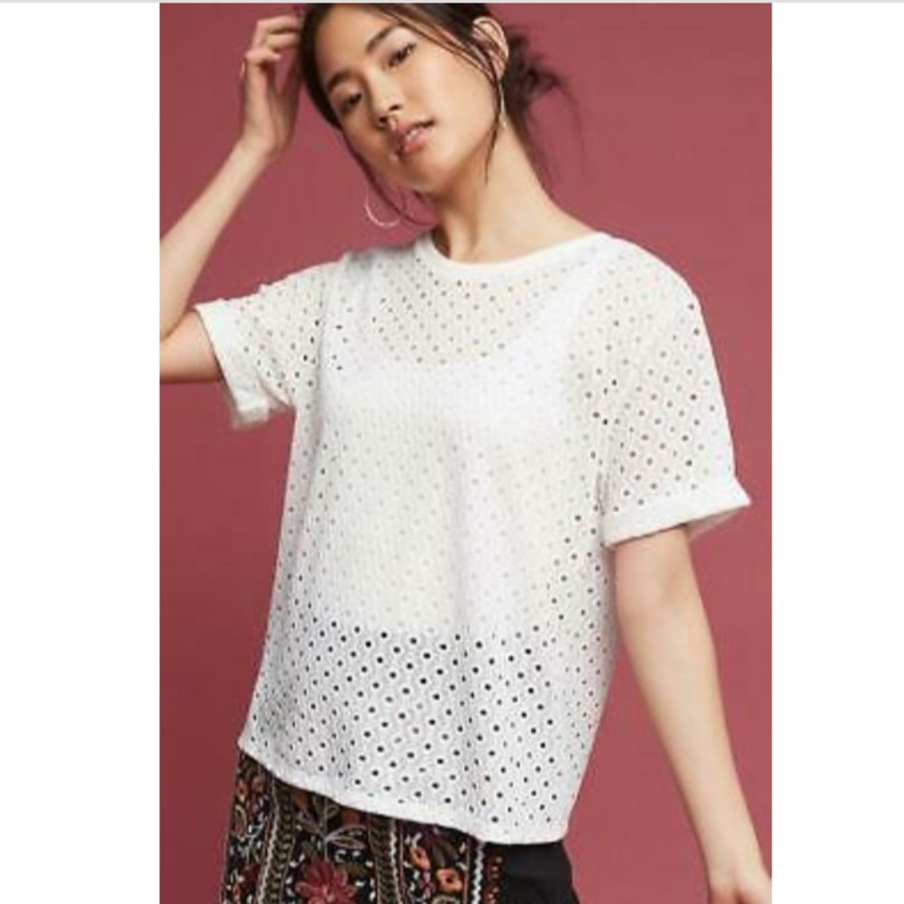 Wonderful Anthropologie diamond lace short-sleeve